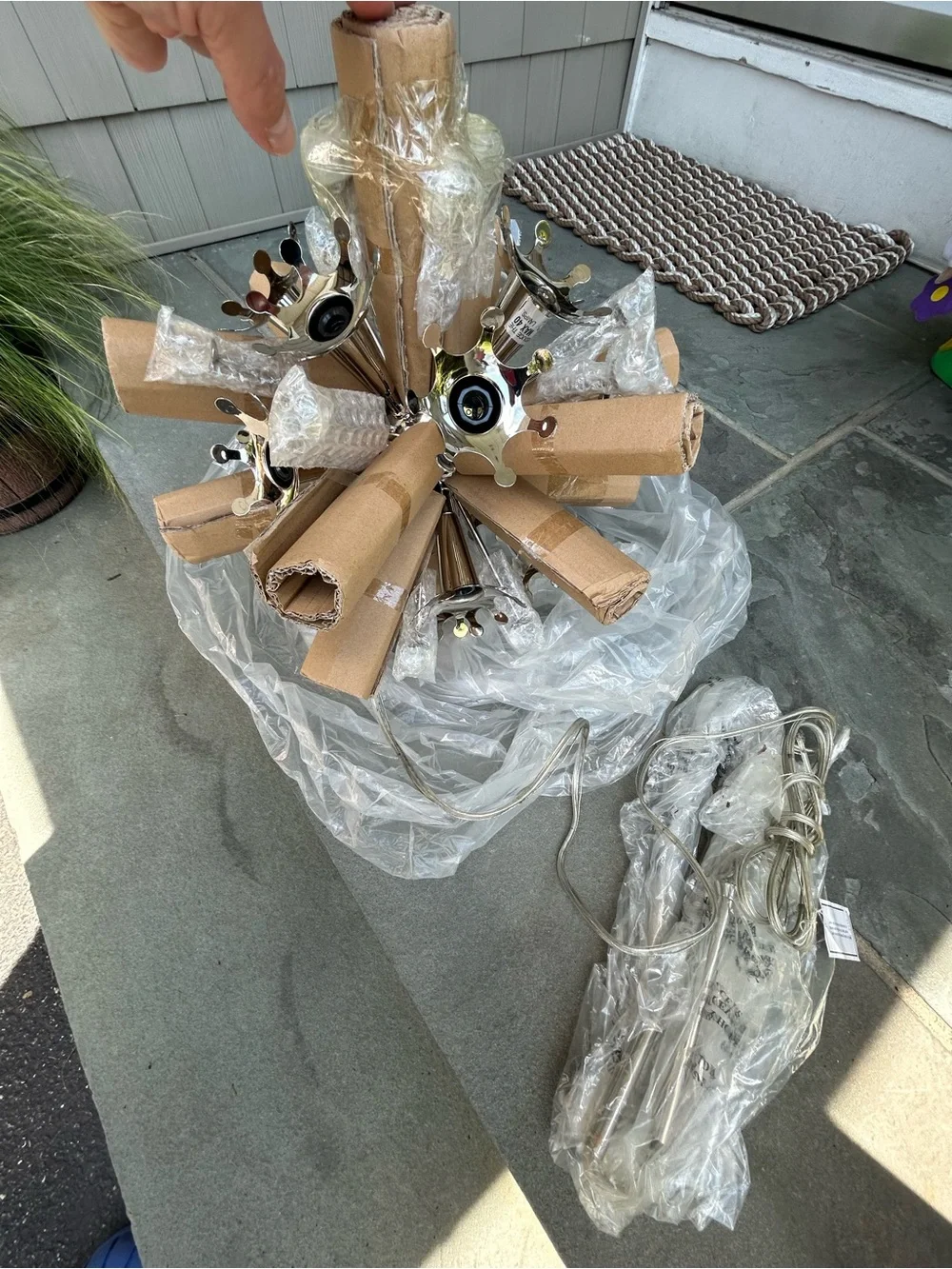 Jonathan Adler Chrome Sputnik Bubble Chandelier NEW